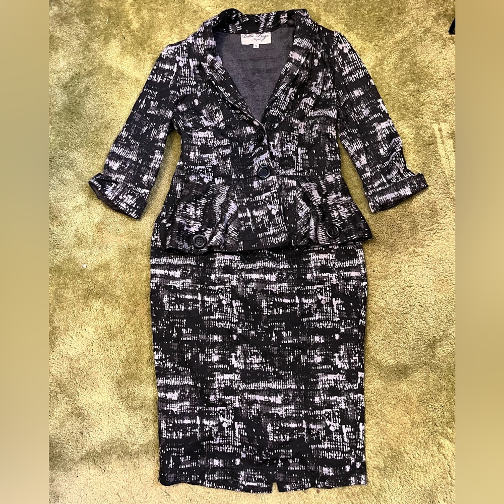 Bettie Page by Tatyana suit skirt set vintage repro small